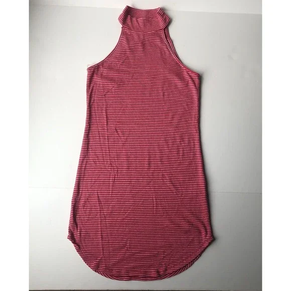 Heart and Hips Dresses | Heart & Hips Sleeveless Mock Turtleneck Women Dress Size M (Junior) Striped | Color: Red/White | Size: Mj | Roses1989'S